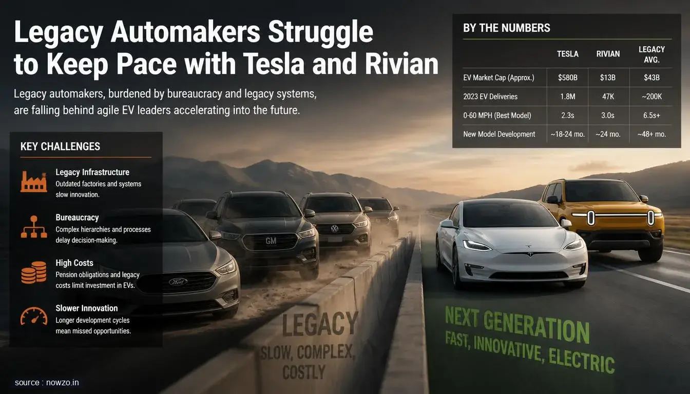 Why Legacy Automakers Lag Behind Tesla & Rivian — Business news