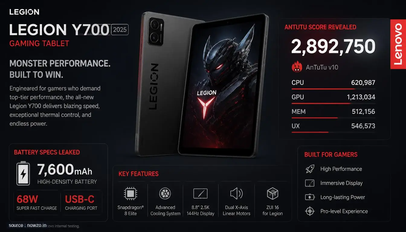 Lenovo Legion Y700 Infinite AnTuTu Score Revealed — Gaming news