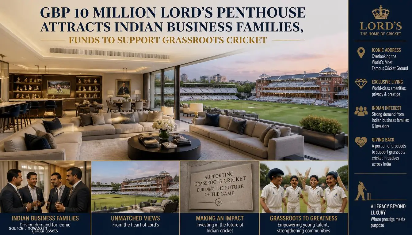 Lord's Penthouse Sale: GBP 10M for Grassroots Cricket — Sports news