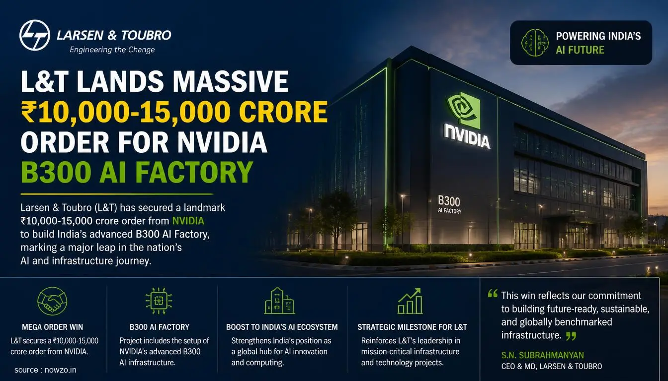 L&T Secures ₹10,000-15,000 Cr NVIDIA AI Factory Deal — Technology news