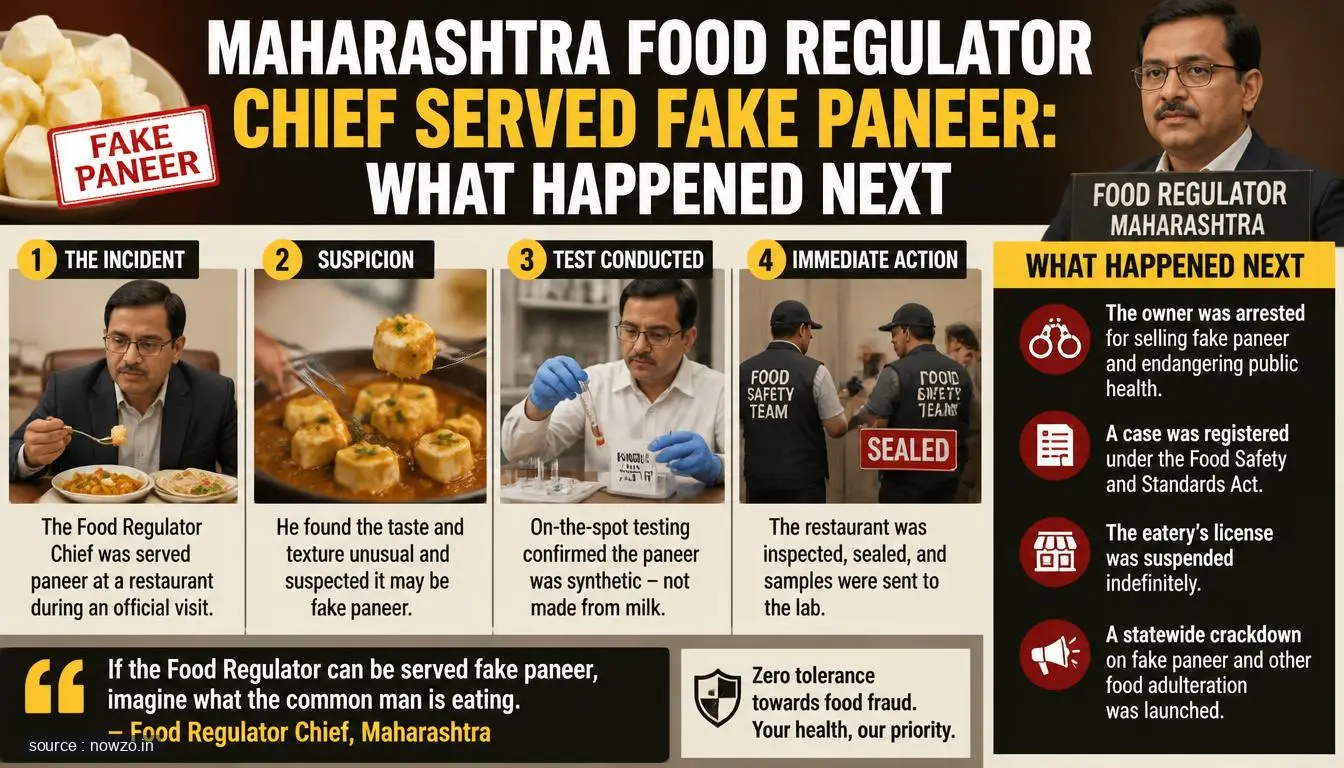 Maharashtra Food Regulator Chief Served Fake Paneer — Health news