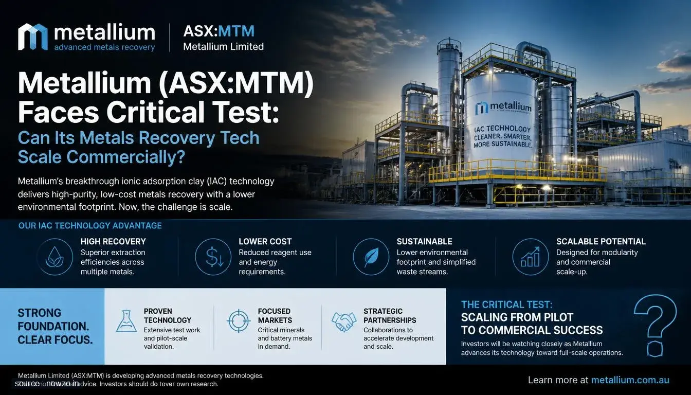 Metallium ASX:MTM Critical Metals Recovery Technology Scale — Business news