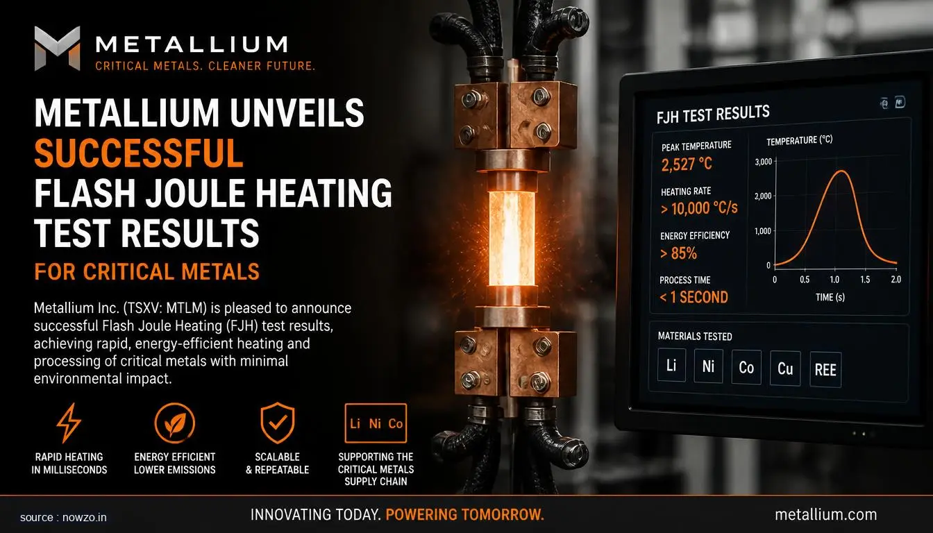 Metallium Tests Flash Joule Heating on Critical Metals — Technology news