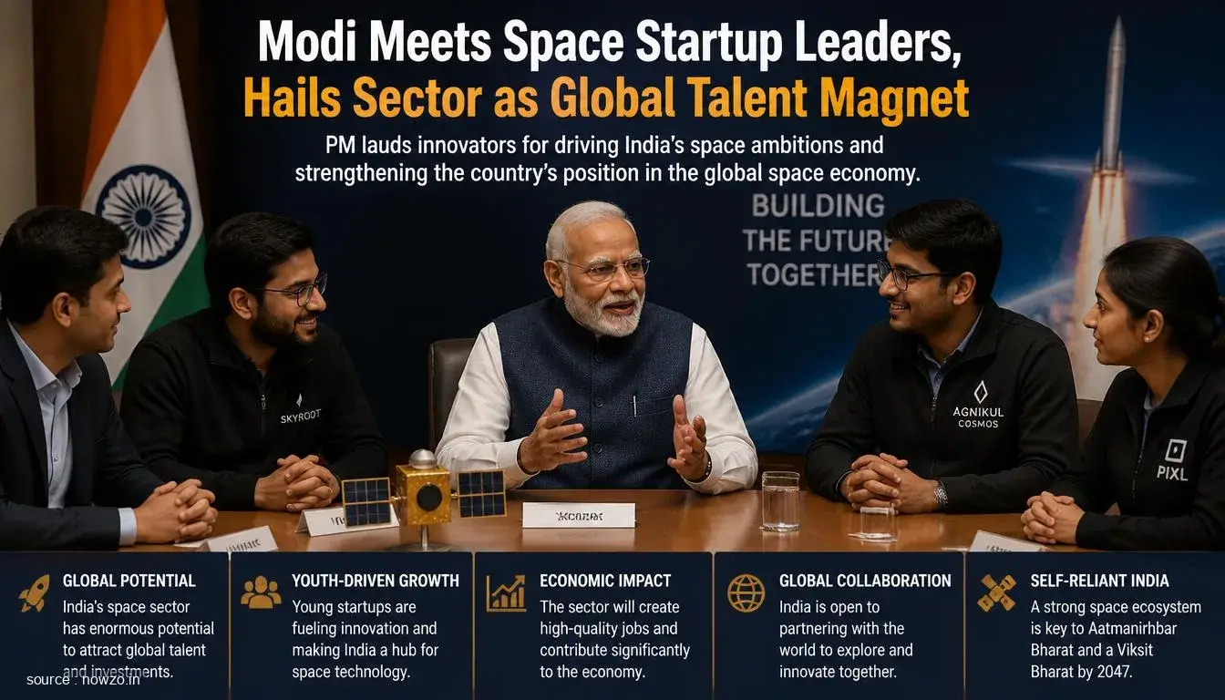 PM Modi Space Tech Startups CEOs Meeting Global Talent — Technology news