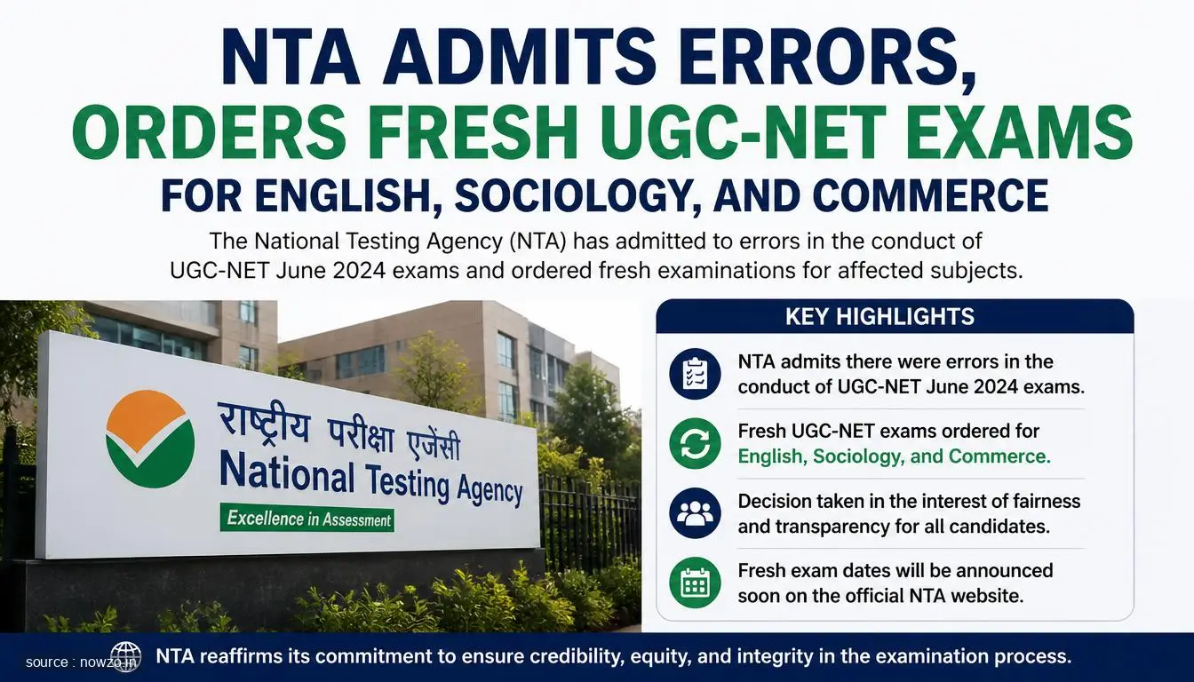 NTA Reconducts UGC-NET 2026 for 3 Subjects After Errors — Education news