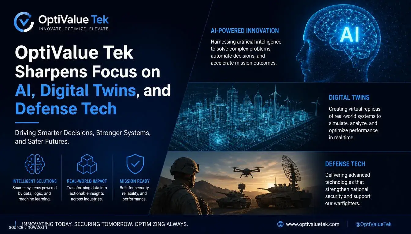 OptiValue Tek Sharpens Focus on AI, Digital Twins, and Defense Tech