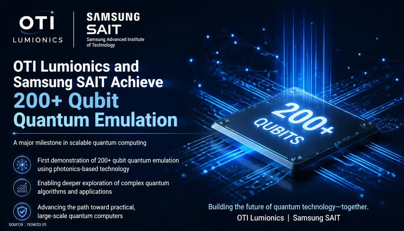 OTI Lumionics and Samsung SAIT Achieve 200+ Qubit Quantum Emulation