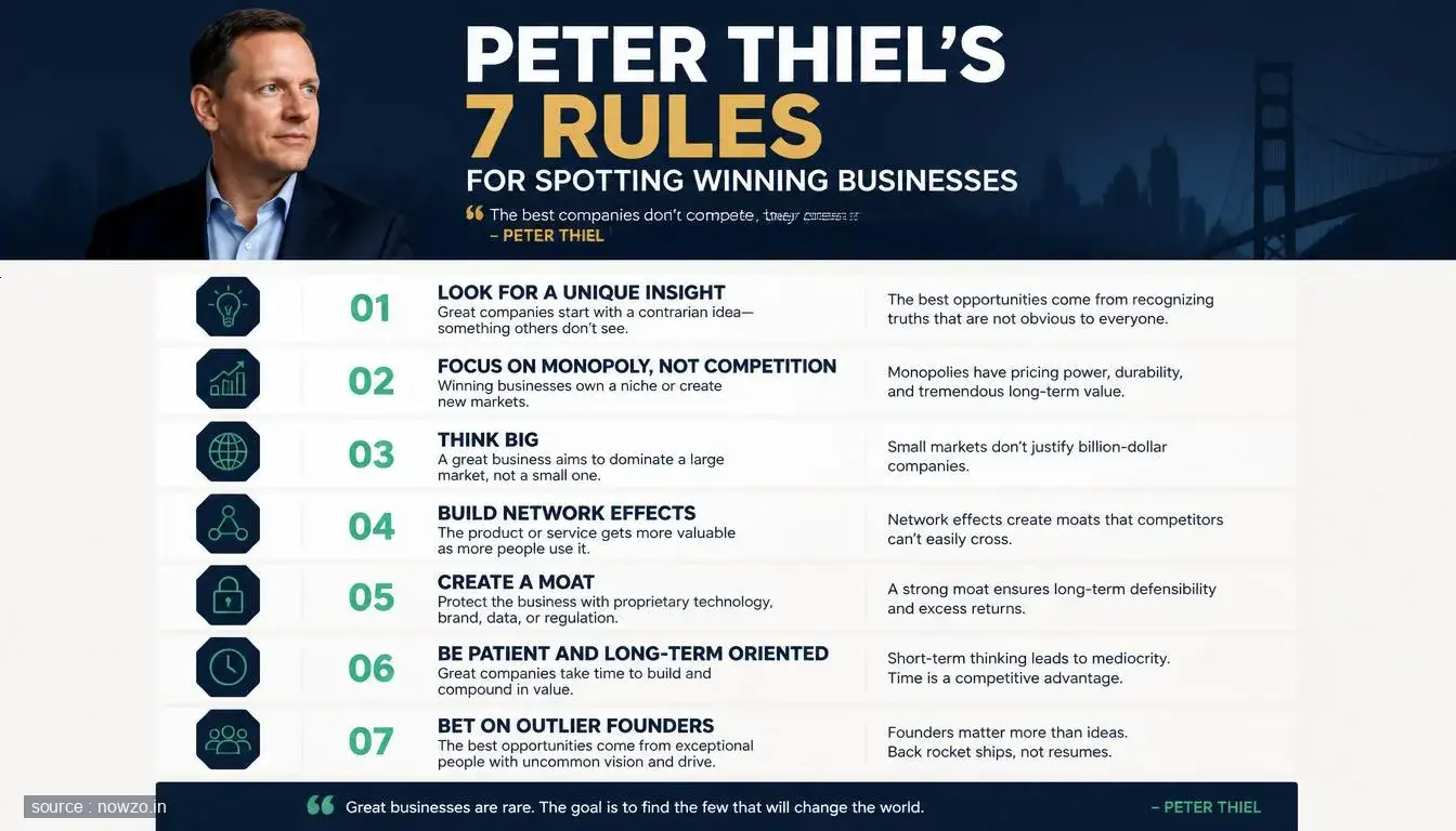 Peter Thiel's 7 Rules for Winning Business Investments