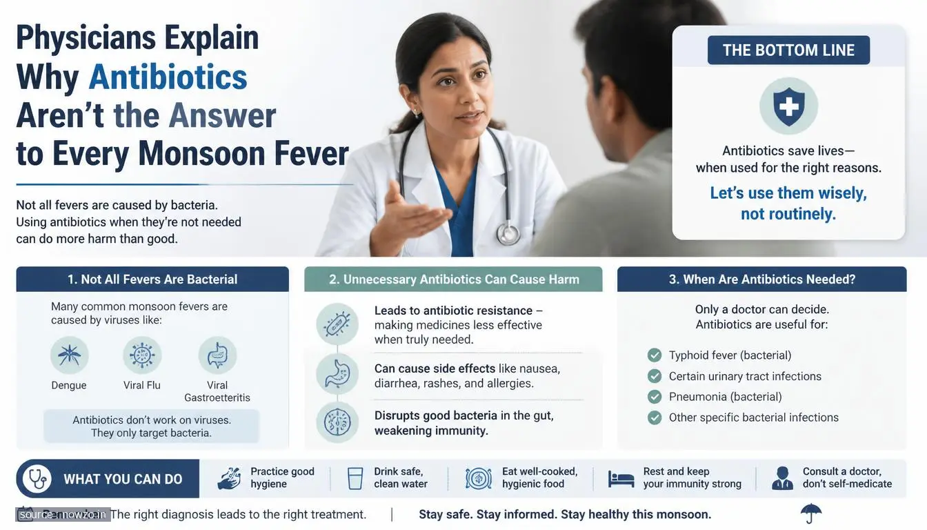 Why Antibiotics Don’t Treat Every Monsoon Fever — Health news