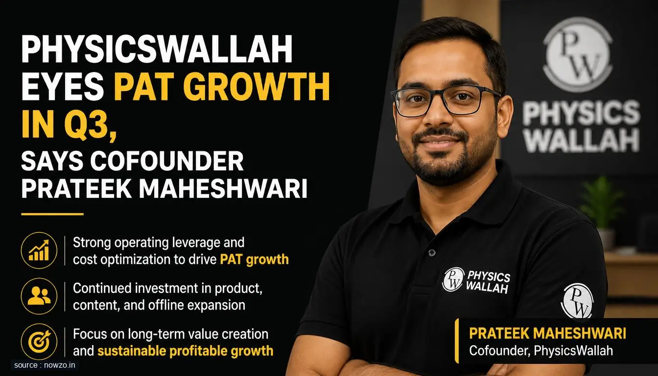 PhysicsWallah Q3 PAT Growth Outlook: Prateek Maheshwari — Education news