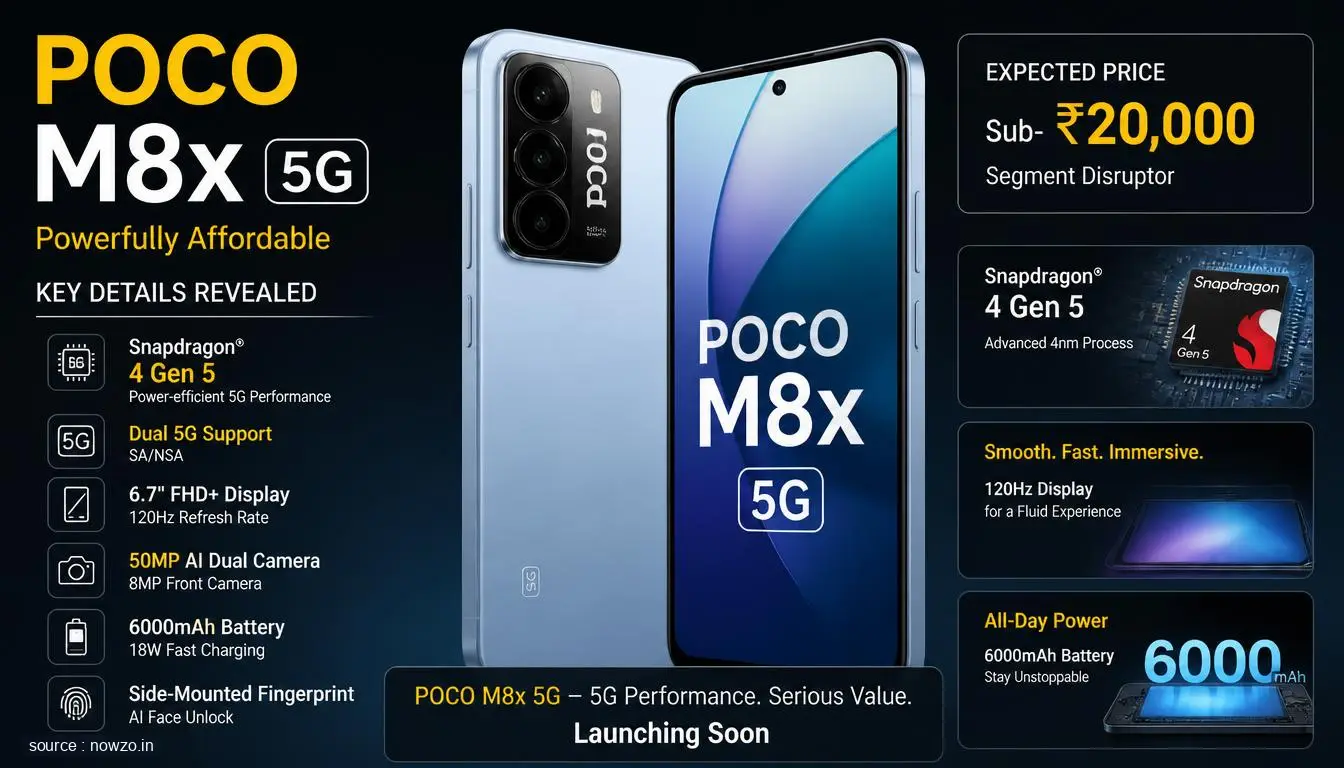 Poco M8x 5G Specs and India Pricing Tipped — Technology news