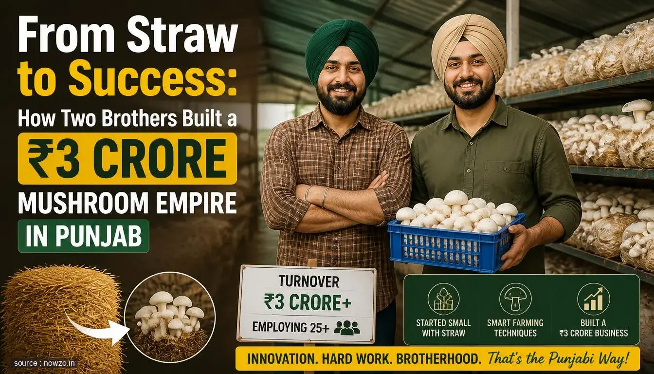 Punjab Brothers Build ₹3 Crore Mushroom Business