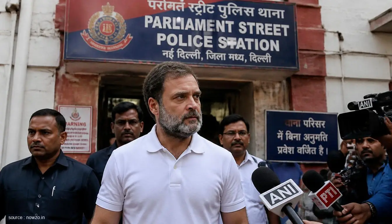 Rahul Gandhi at Delhi Police Station Over Pellet Gun Case — Politics news
