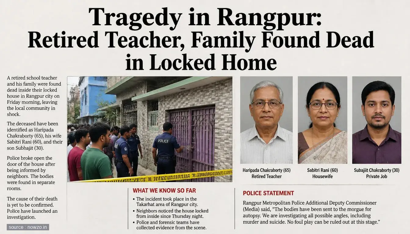 Rangpur Family Deaths: Ex-Teacher, 3 Relatives Found Dead — World news