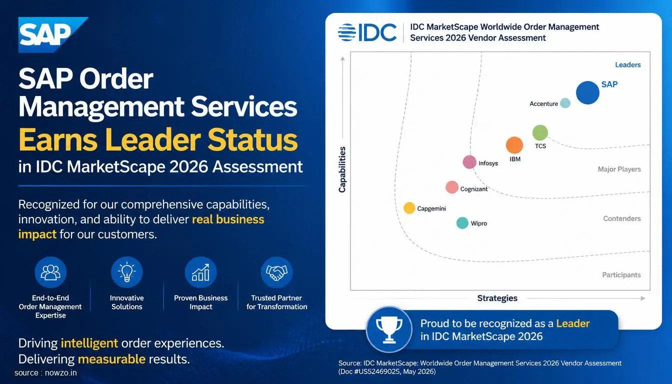 SAP Named Leader in IDC MarketScape 2026 AI Order Orchestrat — Technology news