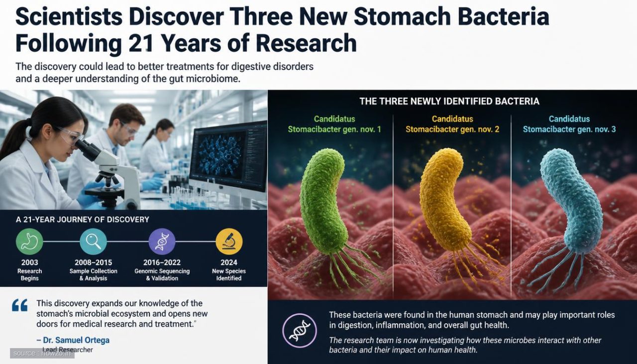 Scientists Discover Three New Stomach Bacteria Following 21 Years of Research