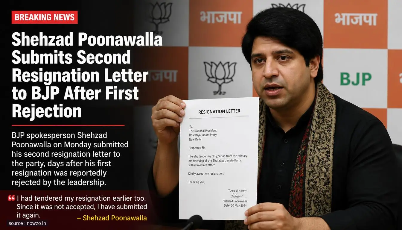 Shehzad Poonawalla Resigns from BJP Again — Politics news