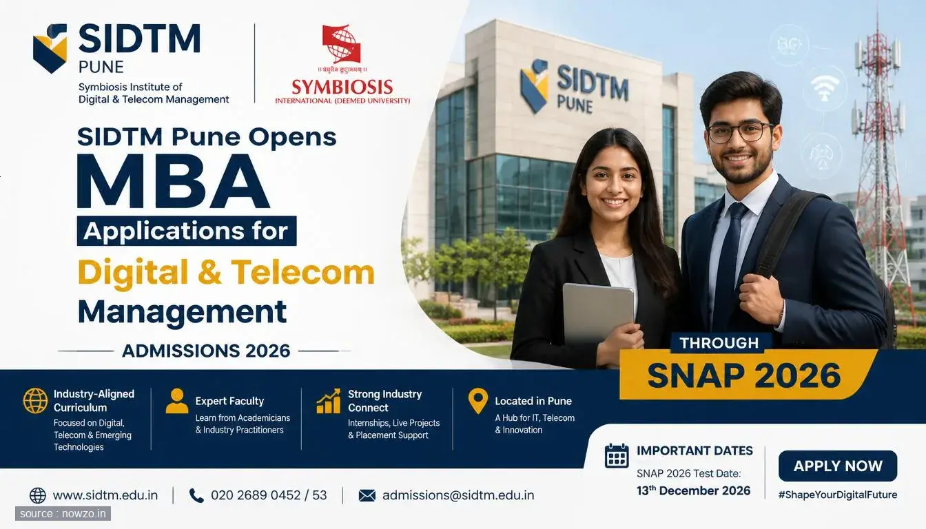 SIDTM Pune MBA Digital Telecom Management SNAP 2026 — Education news