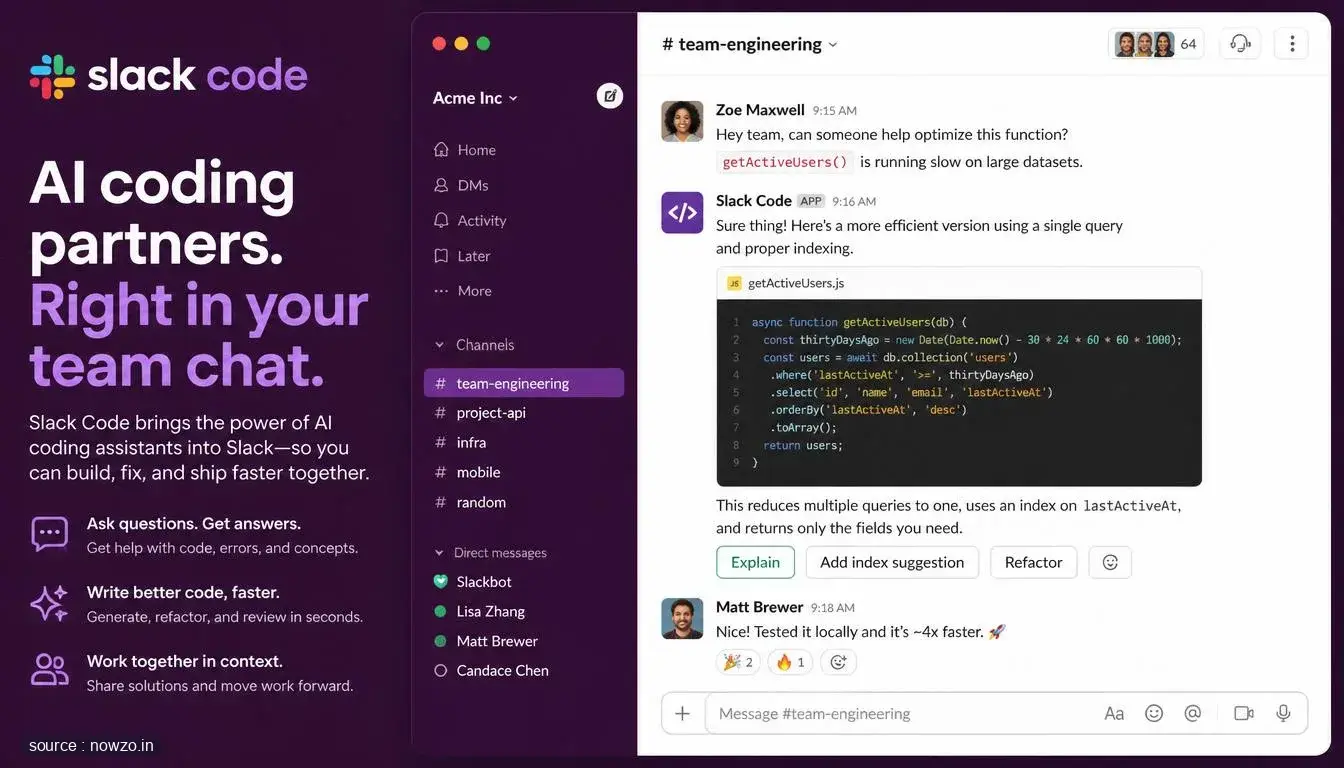 Slack Code AI Coding Agents Team Collaboration — Technology news