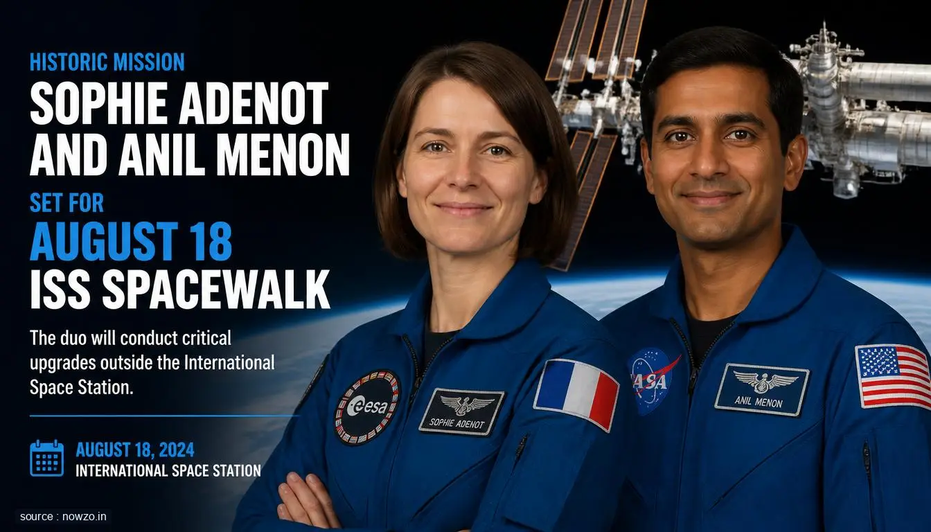 Sophie Adenot & Anil Menon ISS Spacewalk Set for Aug 18 — Science news
