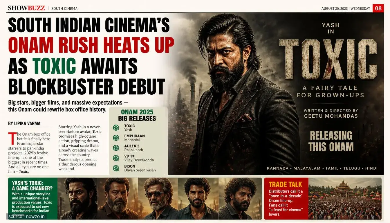 Onam Box Office Boost: South Indian Films, Toxic Release — Entertainment news