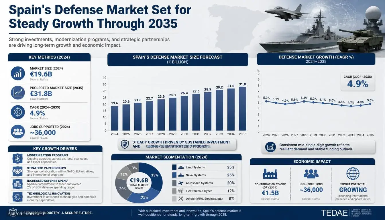 Spain's Defense Market Set for Steady Growth Through 2035