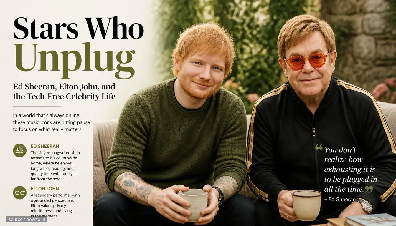 Ed Sheeran Elton John Avoid Technology - Celebrity Habits — Entertainment news