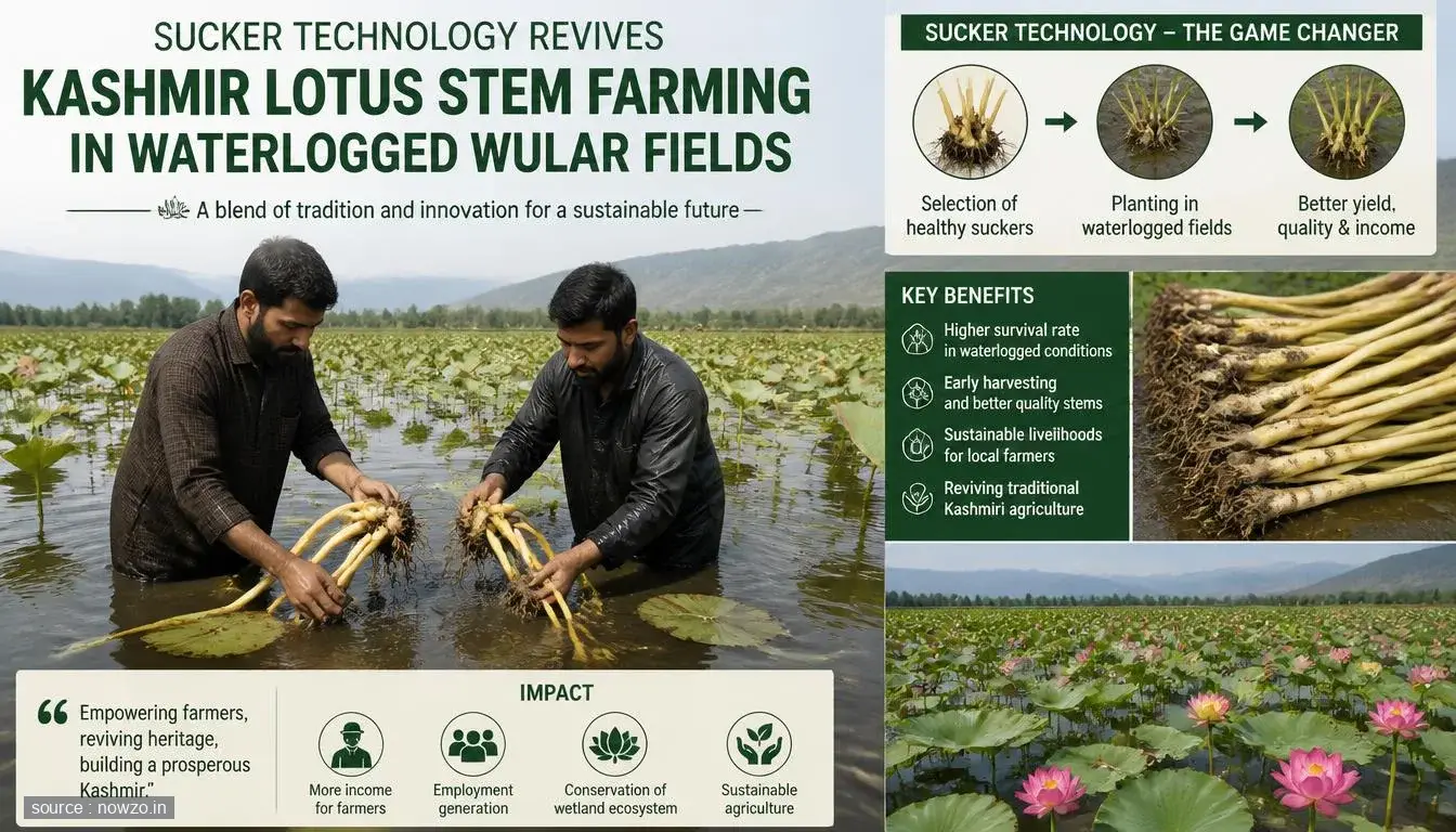Kashmir Lotus Stem Farming Gets Boost from Sucker Technology — Science news