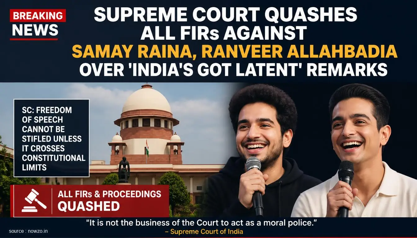 Supreme Court Quashes FIRs Against Samay Raina, Ranveer Alla — Entertainment news