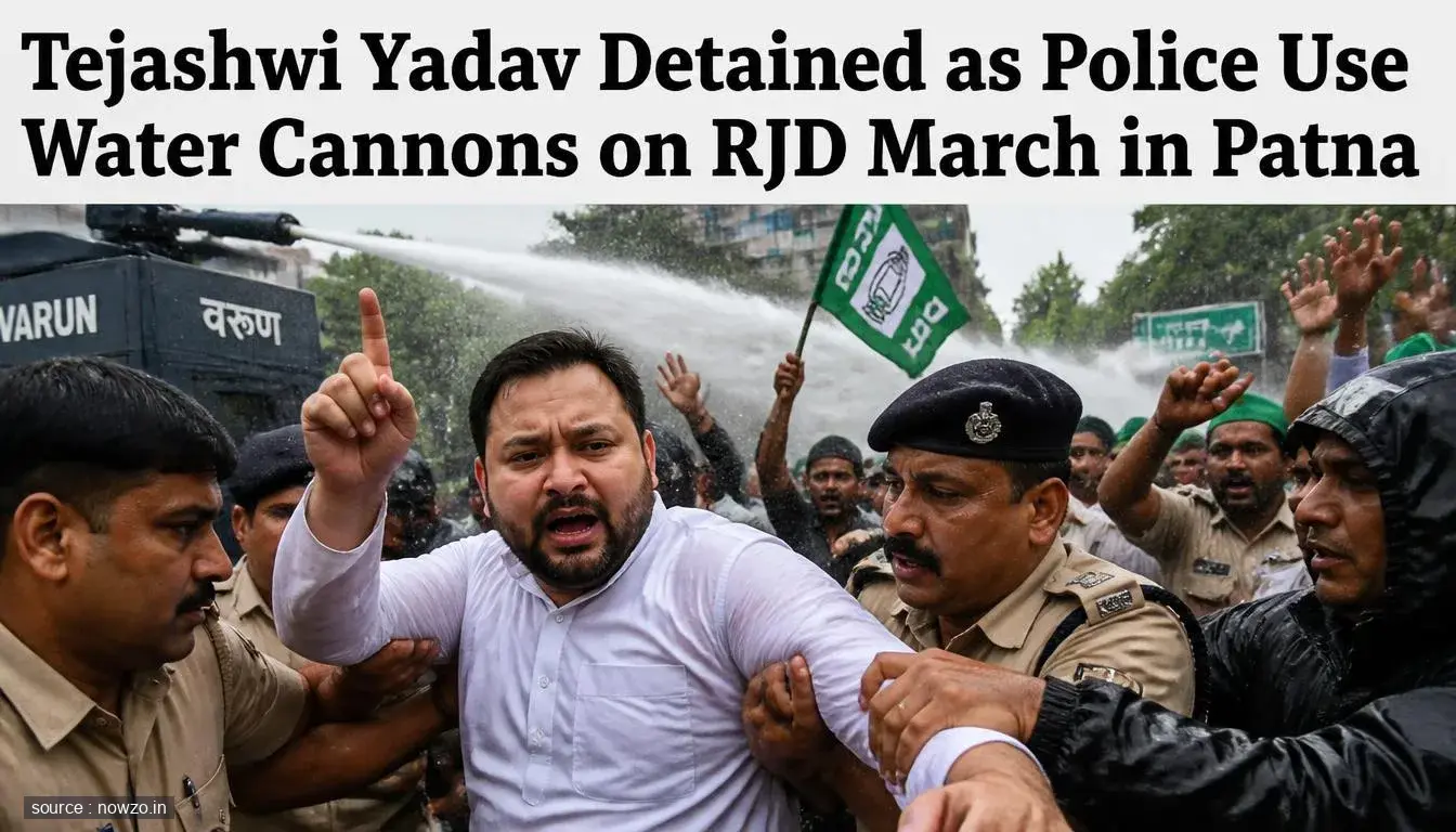 Tejashwi Yadav Detained During RJD Protest March in Patna — Politics news