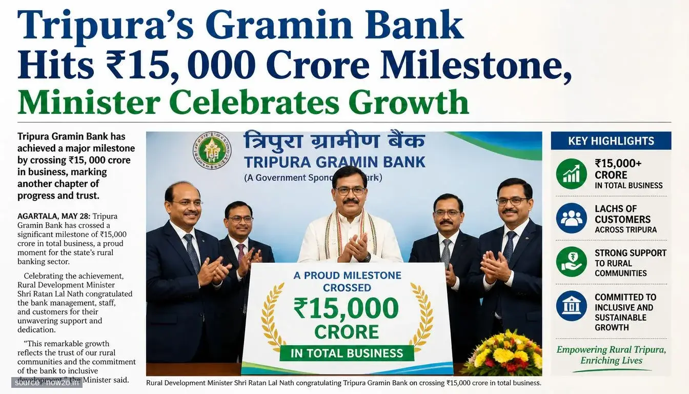 Tripura Gramin Bank Growth: ₹15,000 Crore Business, 154 Bran — Finance news