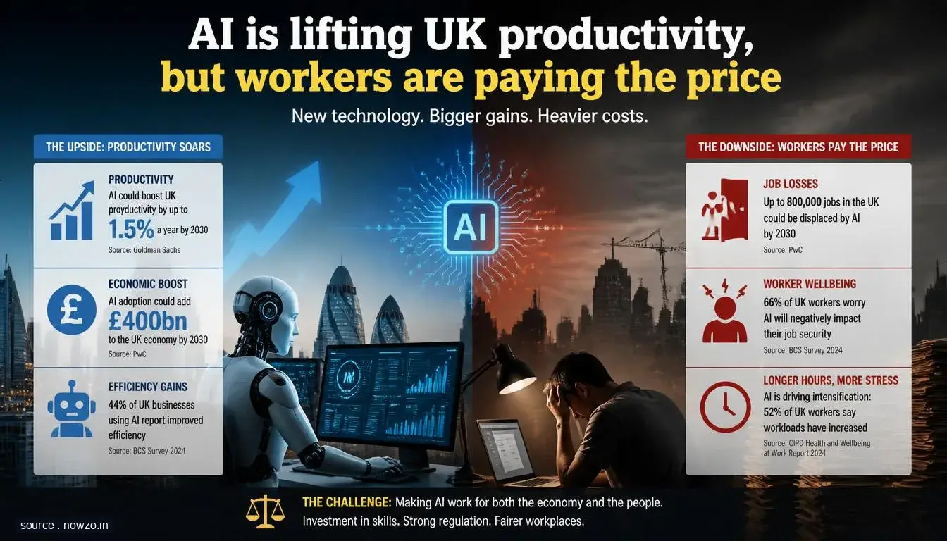 UK AI productivity boost impacts workers — Business news