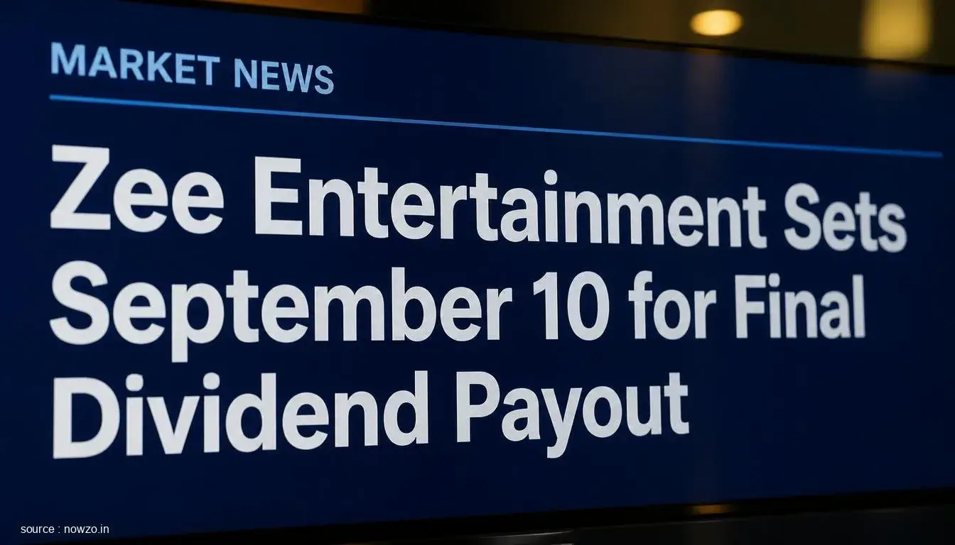 Zee Entertainment Dividend Record Date Sept 10 ₹2 per Share — Finance news