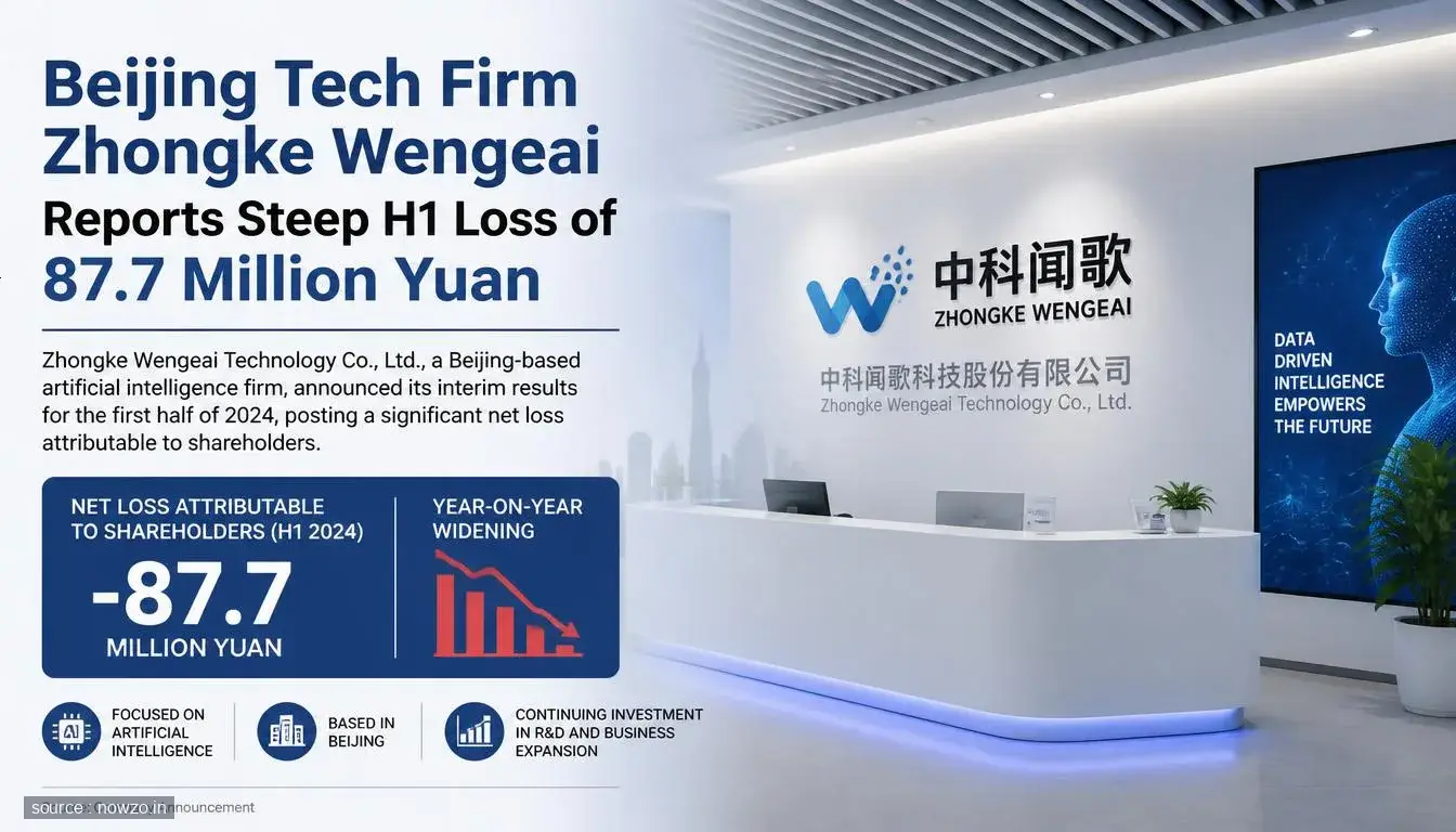 Zhongke Wengeai H1 2026 Net Loss 87.7 Million Yuan — Business news