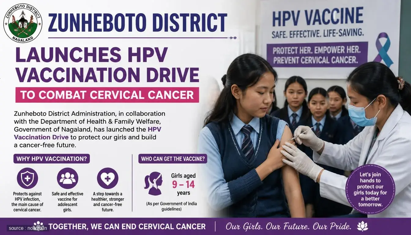 Zunheboto District Launches HPV Vaccination Drive to Combat Cervical Cancer