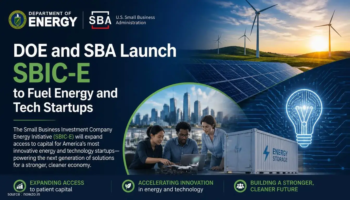 DOE and SBA Launch SBIC-E to Fuel Energy and Tech Startups