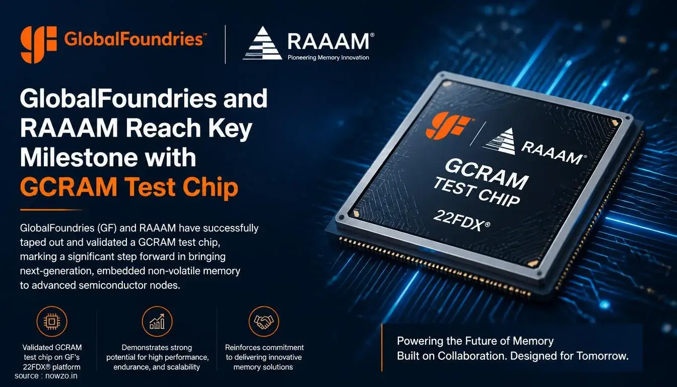 GlobalFoundries and RAAAM Reach Key Milestone with GCRAM Test Chip