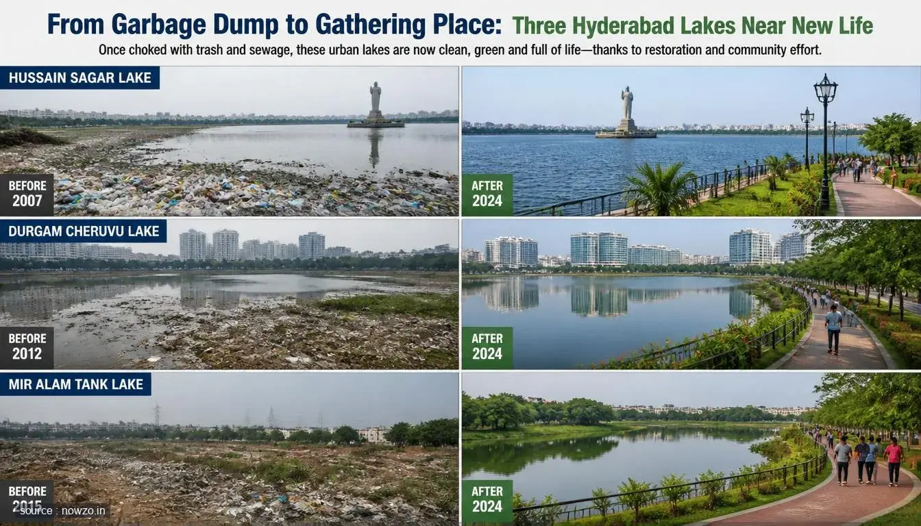 From Garbage Dump to Gathering Place: Three Hyderabad Lakes Near New Life