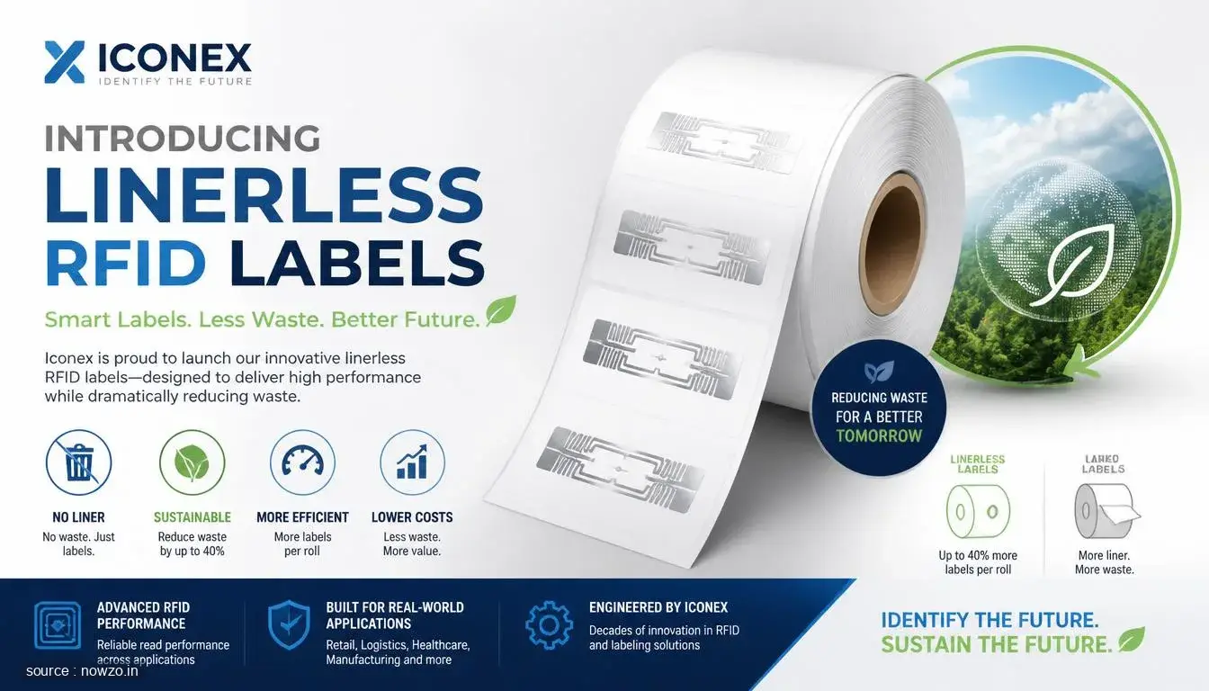 Iconex Unveils Linerless RFID Labels, Aiming to Cut Waste