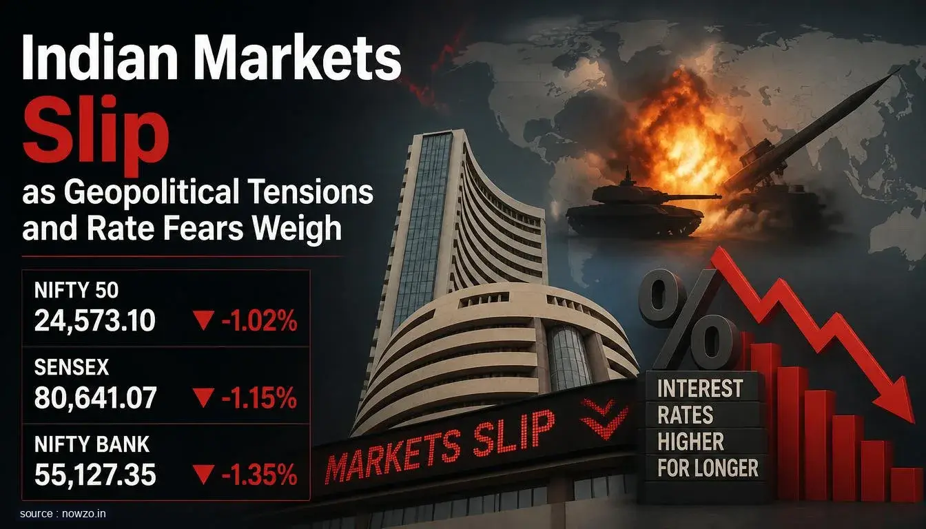 Sensex Down 350 Points, Nifty Below 23800 on US-Iran Tension — Finance news