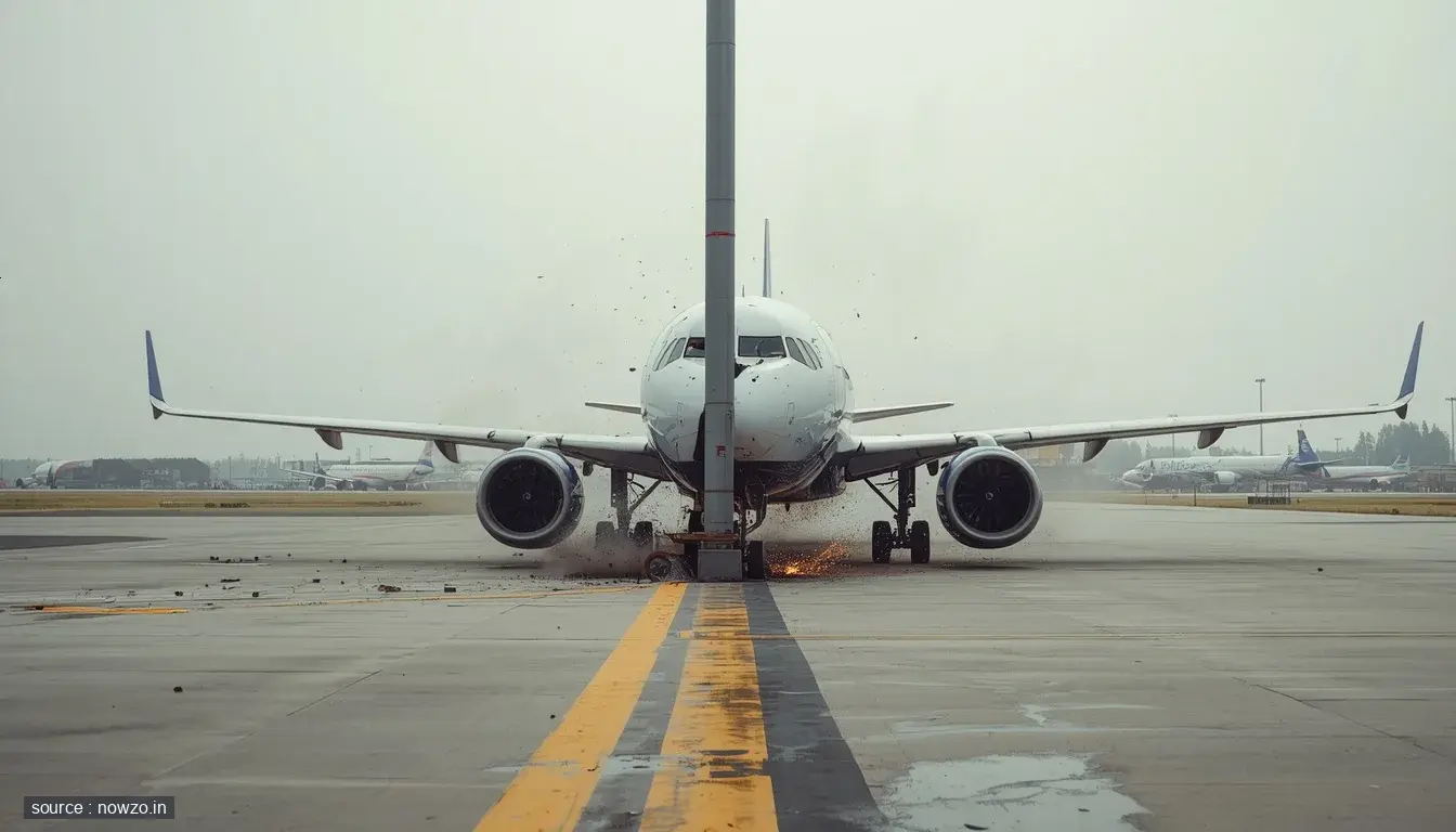 IndiGo Plane Collides with Pole During Srinagar Airport Parking
