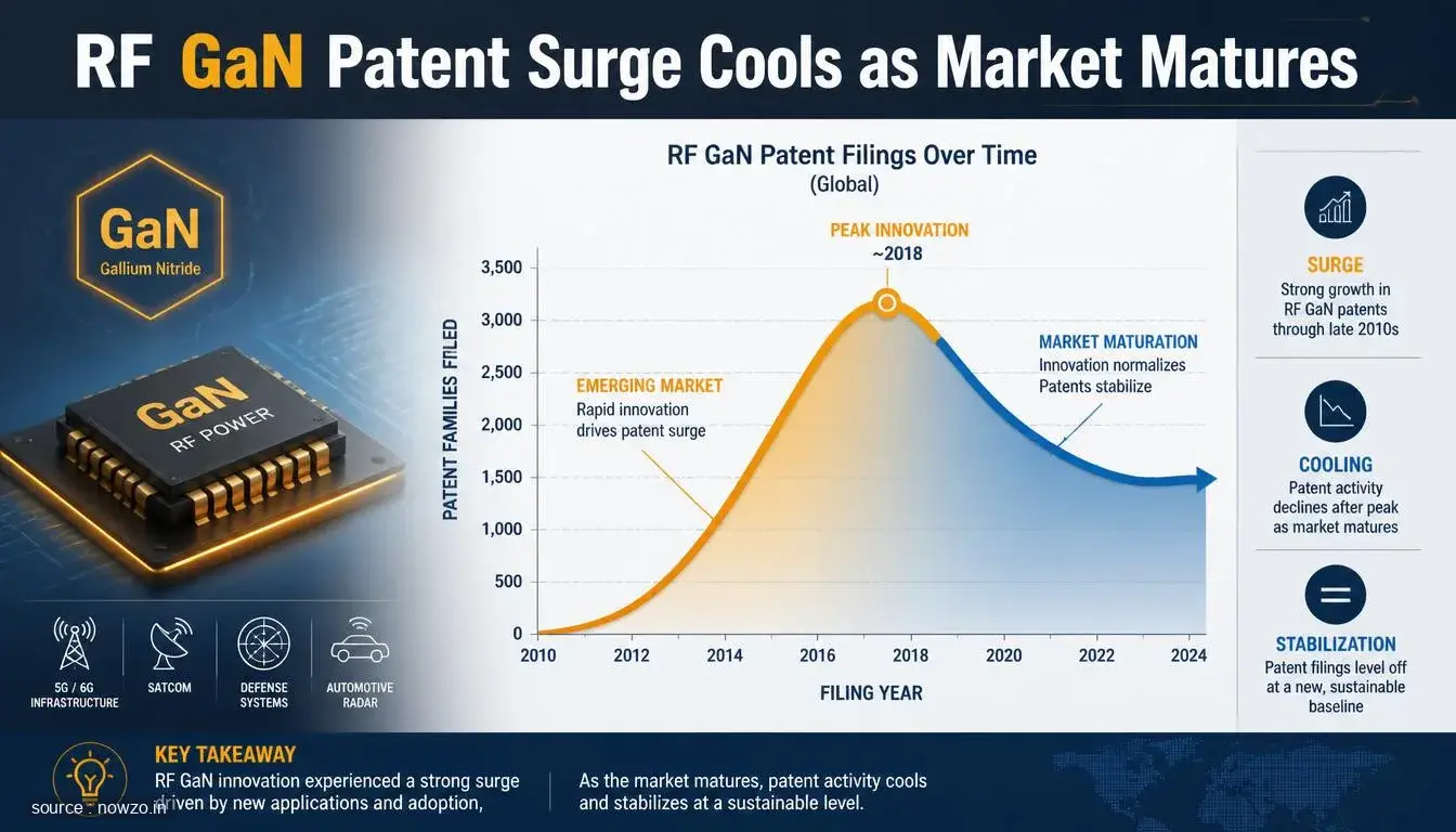 RF GaN Patent Surge Cools as Market Matures