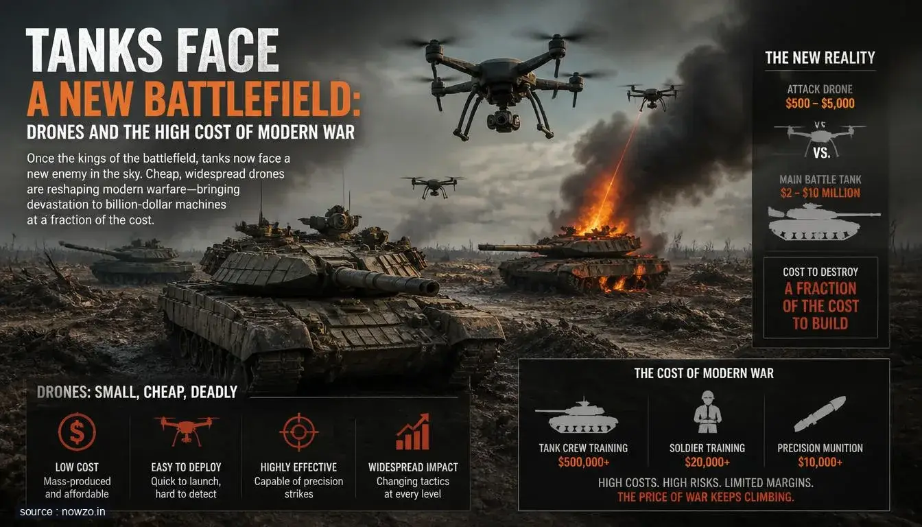 Tanks Face a New Battlefield: Drones and the High Cost of Modern War